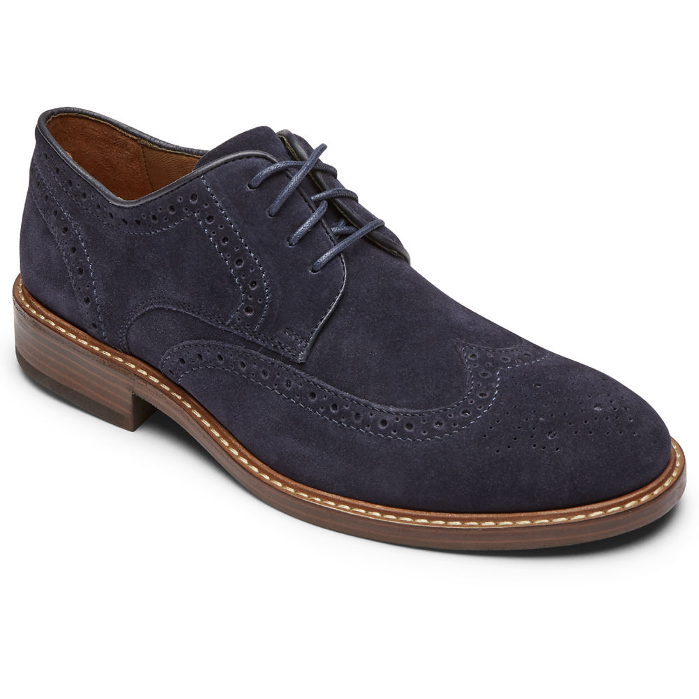 Rockport Snøre Sko Herre Marineblå - Kenton Wingtip - OCLU61209